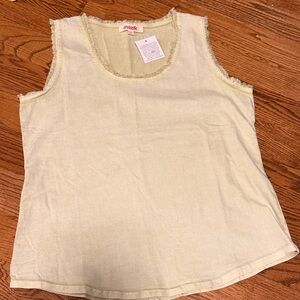 Mazik cotton blend sleeveless top - size large